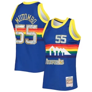 Dikembe Mutombo Denver Nuggets 1996/97 Hardwood Classics Moderne NBA 75th Anniversary Diamond Swingman Jersey Royal