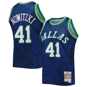 Dirk Nowitzki Dallas Mavericks Hardwood Classics 1998/99 Lunar New Year Swingman Jersey Blue Éclatant