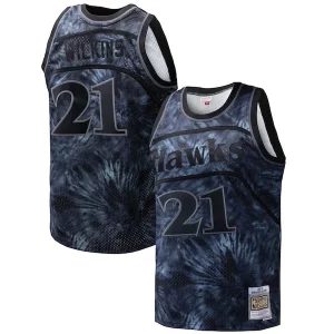Dominique Wilkins Atlanta Hawks Hardwood Classics 1986/87 Tie Dye Swingman Luxueux Jersey Black