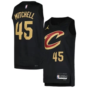 Donovan Mitchell Cleveland Cavaliers Jordan Distingué Brand Swingman Player Jersey Statement Edition Black