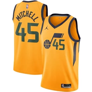 Donovan Mitchell Utah Jazz Jordan Brand 2020/21 Swingman Jersey Statement Distingué Edition Gold