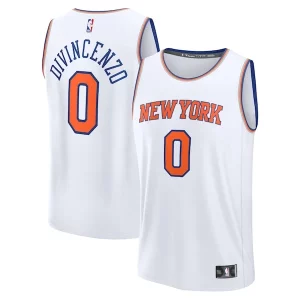 Donte DiVincenzo New York Knicks Refiné Fast Break Replica Player Jersey Association Edition White