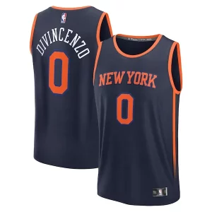 Donte DiVincenzo New York Knicks Fast Break Replica Bold Player Jersey Statement Edition Navy