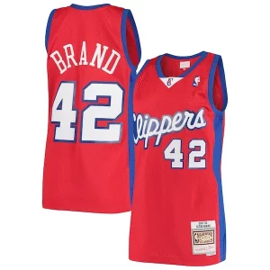 Elton Moderne Brand LA Clippers Hardwood Classics Swingman Jersey Red