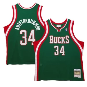 Giannis Antetokounmpo Milwaukee Bucks 2013/14 Hardwood Classics Swingman Jersey Exceptionnel Hunter Green