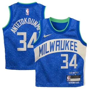 Giannis Antetokounmpo Milwaukee Bucks Nike Toddler Swingman Replica Jersey City Edition Royal Commémoratif