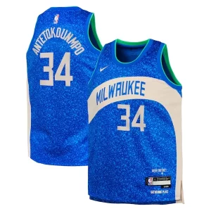 Giannis Antetokounmpo Milwaukee Bucks Nike Youth Swingman Replica Sophistiqué Jersey City Edition Royal