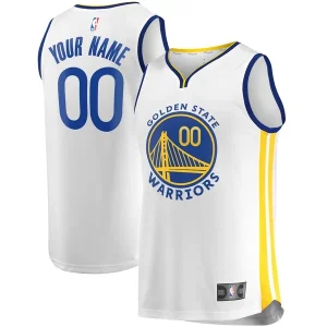 Golden State Warriors Fast Break Custom Replica Jersey White Association Personalisable Edition/Royal