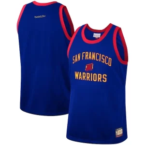 Golden State Warriors Hardwood Classics Vibrant Team Heritage Fashion Jersey Royal