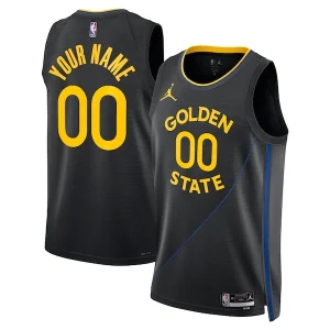 Golden State Warriors Jordan Brand Unisex 2024/25 Confortable Custom Swingman Jersey Statement Edition Black