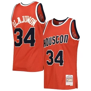 Hakeem Exceptionnel Olajuwon Houston Rockets 1993/94 Hardwood Classics Off Court Swingman Jersey Red