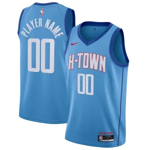 Houston Rockets Nike 2020/21 Swingman Custom Éclatant Jersey Blue City Edition