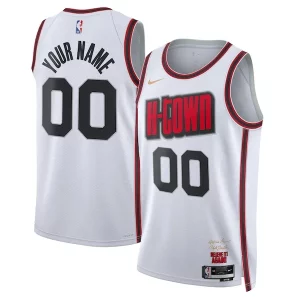 Houston Rockets Luxueux Nike Unisex 2024/25 Custom Swingman Jersey City Edition White