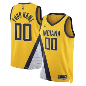 Indiana Pacers Jordan Brand Unisex 2022/23 Swingman Custom Jersey Statement Edition Moderne Yellow
