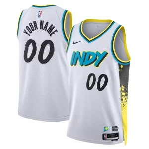Indiana Vibrant Pacers Nike Unisex 2024/25 Custom Swingman Jersey City Edition White