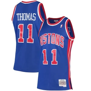 Isiah Thomas Detroit Pistons 1988/89 Hardwood Classics Swingman Jersey Blue Charming