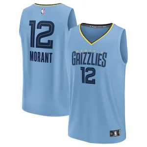 Ja Morant Memphis Grizzlies Youth Fast Break Replica Player Jersey Statement Edition Unique Light Blue