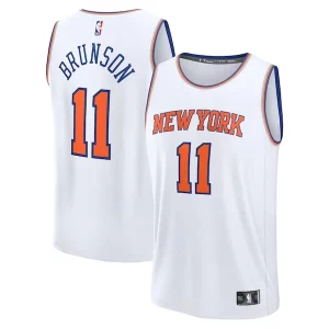 Jalen Brunson Éclatant New York Knicks Fast Break Replica Player Jersey Association Edition White