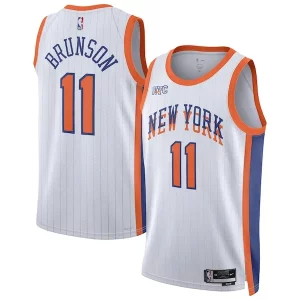 Jalen Brunson New York Knicks Nike Unisex 2024/25 Swingman Bold Player Jersey City Edition White