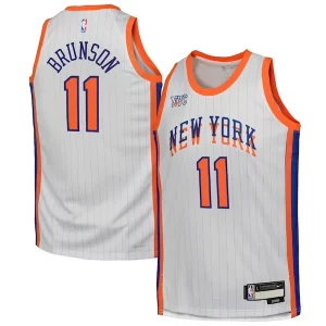 Jalen Brunson Haut de gamme New York Knicks Nike Youth 2024/25 Swingman Player Jersey City Edition White