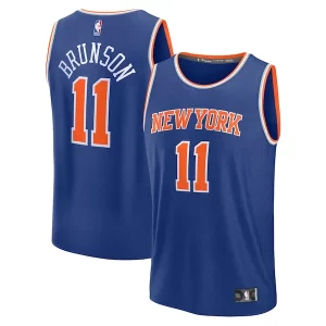 Jalen Brunson Bold New York Knicks Fast Break Replica Player Jersey Icon Edition Blue