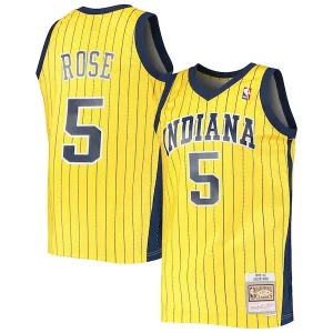 Jalen Rose Indiana Pacers 1999/00 Hardwood Classics Swingman Jersey Gold Distingué
