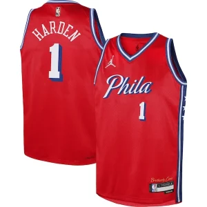 James Harden Philadelphia 76ers Jordan Brand Youth Swingman Jersey Statement Gracieux Edition Red