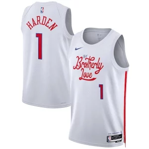 James Harden Philadelphia 76ers Nike Unisex 2022/23 Sophistiqué Swingman Jersey City Edition White