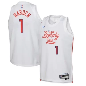 James Harden Philadelphia 76ers Nike Youth 2022/23 Swingman Jersey City Superbe Edition White
