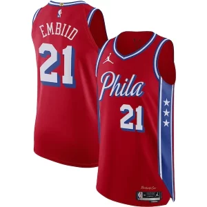 Joel Embiid Philadelphia 76ers Jordan Brand Authentic Player Jersey Statement Edition Red Charming