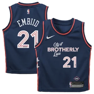 Joel Embiid Philadelphia 76ers Nike Exquisite Preschool Swingman Replica Jersey City Edition Navy