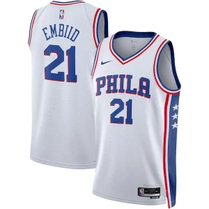 Joel Embiid Philadelphia 76ers Nike Unisex Swingman Jersey Unique Association Edition White/Royal