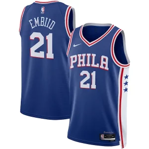 Joel Embiid Refiné Philadelphia 76ers Nike Unisex Swingman Jersey Icon Edition Royal/White