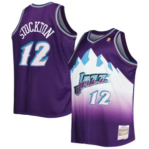 John Stockton Utah Jazz Big & Tall Hardwood Exclusif Classics 1996/97 Swingman Jersey Purple