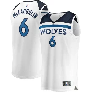 Jordan Authentique McLaughlin Minnesota Timberwolves Youth Fast Break Replica Player Jersey Association Edition White