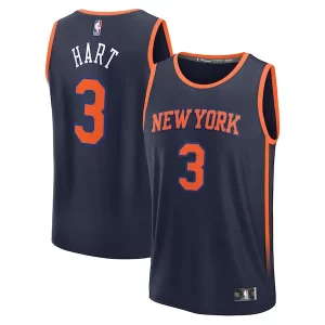 Josh Hart New Luxueux York Knicks Fast Break Replica Player Jersey Statement Edition Navy