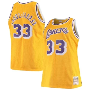 Kareem Abdul Jabbar Los Angeles Lakers 1984/85 Big & Tall Vibrant Hardwood Classics Swingman Jersey Gold