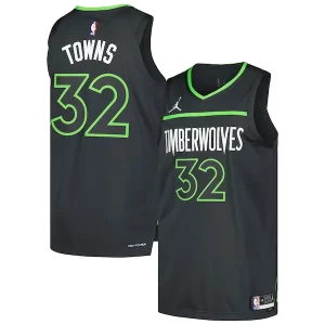 Karl Anthony Towns Minnesota Uniques Timberwolves Jordan Brand Authentic Player Jersey Statement Edition Anthracite