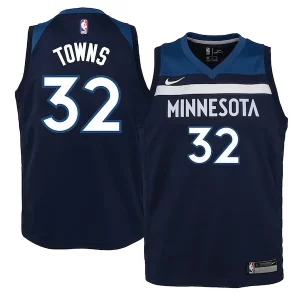 Karl Anthony Towns Minnesota Timberwolves Nike Youth Swingman Jersey Navy Prime Icon Edition