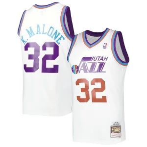 Karl Malone Utah Jazz 1991/92 Hardwood Classics Reload Superbe 3.0 Swingman Jersey White