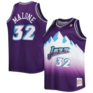 Karl Malone Confortable Utah Jazz Big & Tall Hardwood Classics 1996/97 Swingman Jersey Purple/White