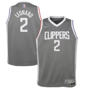 Kawhi Stylish Leonard LA Clippers Nike Youth 2020/21 Swingman Player Jersey Gray Earned Edition
