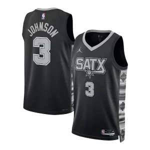 Keldon Johnson San Antonio Spurs Jordan Uniques Brand Unisex Swingman Jersey Statement Edition Black