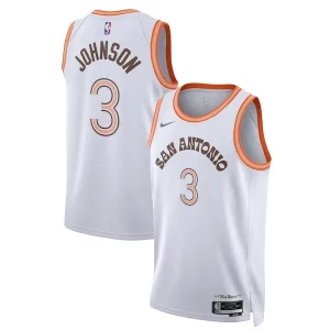 Keldon Johnson San Unique Antonio Spurs Nike Unisex 2023/24 Swingman Jersey White City Edition