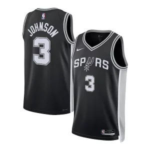 Keldon Johnson San Antonio Spurs Captivant Nike Unisex Swingman Jersey Icon Edition Black/White