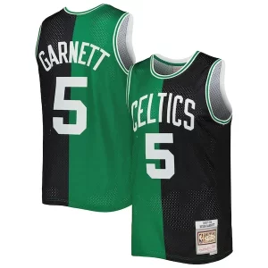 Kevin Garnett Boston Celtics Hardwood Classics Charming 2007/08 Split Swingman Jersey Black/Kelly Green