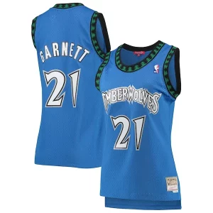 Kevin Garnett Minnesota Timberwolves Women's Hardwood Classics Swingman Jersey Blue Superbe