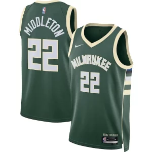Khris Middleton Milwaukee Bucks Nike Unisex Swingman Jersey Unique Icon Edition Hunter Green