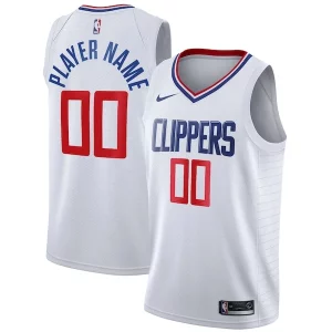 LA Clippers Nike 2020/21 Swingman Custom Jersey Association Edition White Charming