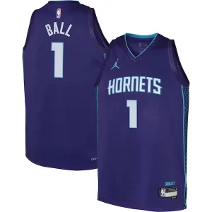 LaMelo Ball Charlotte Hornets Jordan Magnifique Brand Youth Swingman Jersey Statement Edition Purple